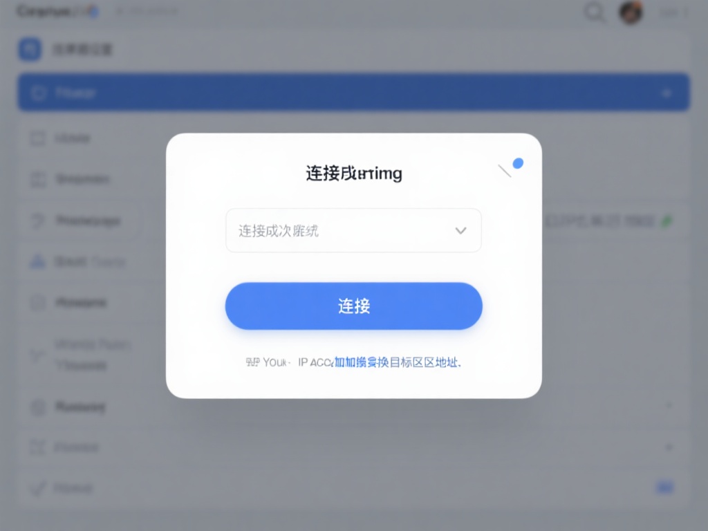 连接设置：
选择服务器后，点击“连接”。连接成功